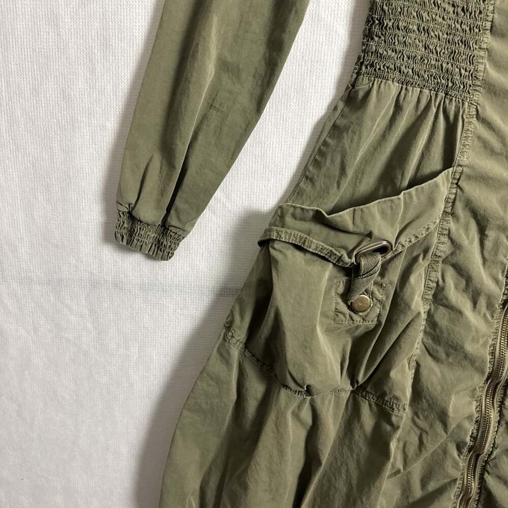 XCVI Women's XS Green Deschutes Jacket Dress Full Zip Lagenlook Midi Pockets - Picture 6 of 15